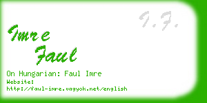 imre faul business card